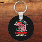 Don't Mess With Auntiesaurus - Aunty Auntie Gender キーホルダー (正面)