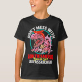 Don't Mess With Auntiesaurus - Aunty Auntie Gender Tシャツ (正面)