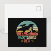 Don't Mess With Daddy Saurus Dinosaur Family Dad ポストカード (正面/裏面)
