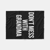 Dont Mess With Grandma フリースブランケット (正面(横))