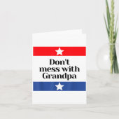Don't Mess With Grandpa Texas Dad Granddad Grandfa カード (正面)