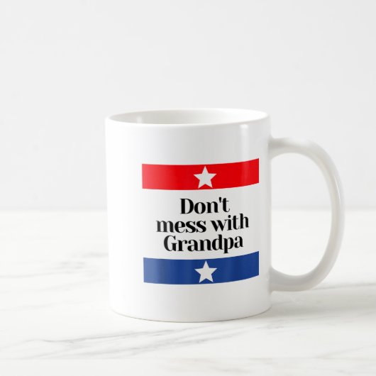 Don't Mess With Grandpa Texas Dad Granddad Grandfa コーヒーマグカップ (右)