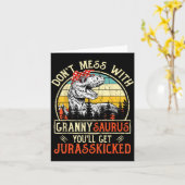 Don't Mess With Grannysaurus You'll Get Jurkicked  カード (黄色い花)
