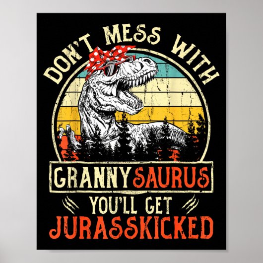 Don't Mess With Grannysaurus You'll Get Jurkicked  ポスター (正面)