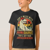 Dont Mess With Mamasaurus Youll Get Jurkicked Moth Tシャツ (正面)