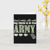 Dont Mess With Me My Uncle Is In The Army Baby  カード (黄色い花)