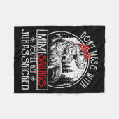 Don't Mess With Mimisaurus You'll Get Jurkicked Mi フリースブランケット (正面(横))