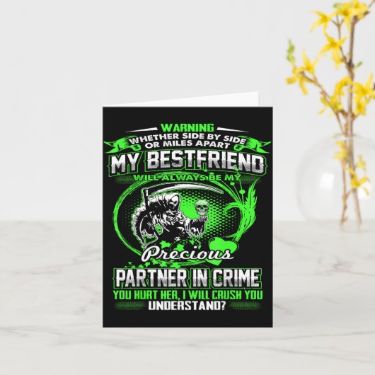 Don't Mess With My Friend  カード (黄色い花)