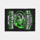 Don't Mess With My Friend  フリースブランケット (正面(横))