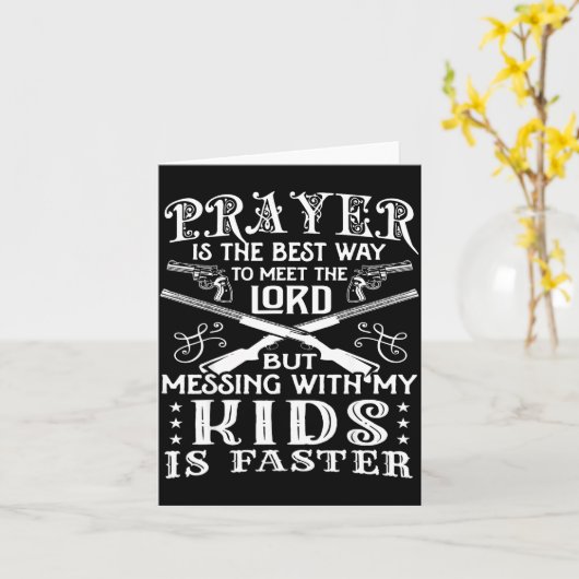 Don't Mess With My Kids! Mom  カード (黄色い花)