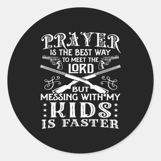 Don't Mess With My Kids! Mom  ラウンドシール (正面)