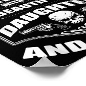 Don't Mess With My Pretty Daughter Shirt Father's ポスター (角)