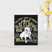 Don't Mess With My Tbull Baby , Tbull Mom Shirt  カード (黄色い花)