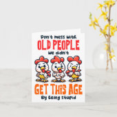 Dont Mess With Old People  カード (黄色い花)
