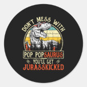 Don't Mess With P Psaurus You'll Get Jurkicked ラウンドシール (正面)