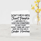 Don't Mess With Short People カード (黄色い花)