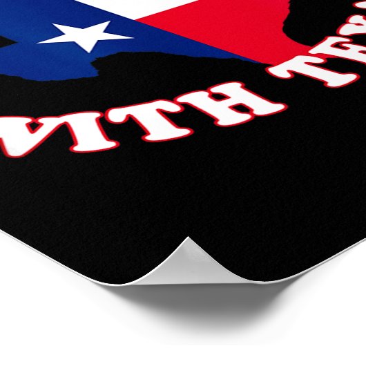 Don't Mess With State Outline And Flag Texas  ポスター (角)