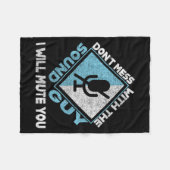 Don't Mess With The Sound Guy Sound Engineer  フリースブランケット (正面(横))