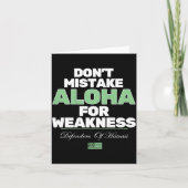 Don't Mistake Aloha For Weakness (on Back) カード (正面)