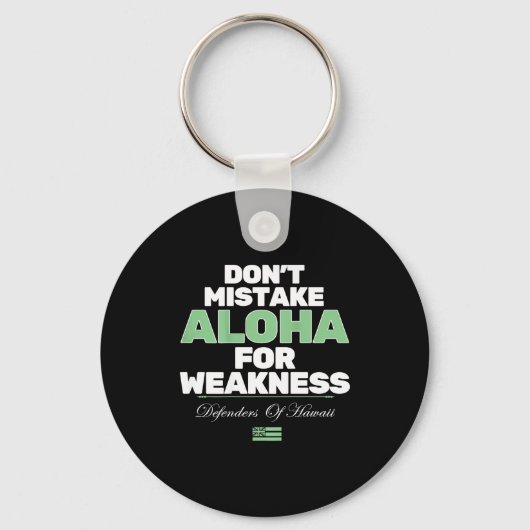 Don't Mistake Aloha For Weakness (on Back) キーホルダー (正面)