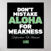 Don't Mistake Aloha For Weakness (on Back)  ポスター (正面)