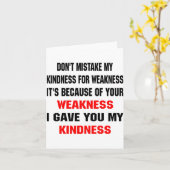 Dont Mistake My Kindness For Weakness  カード (黄色い花)