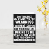 Don't Mistake My Kindness For Weakness  カード (黄色い花)