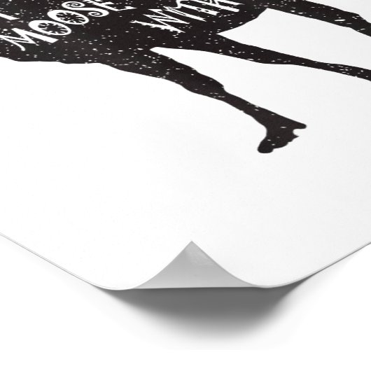 Don't Moose With Me Distressed Animal Lover Gift  ポスター (角)