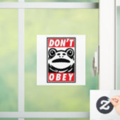 Don't Obey Funny Frog Resist No King USA ウィンドウサイン (ホーム)