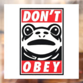 Don't Obey Funny Frog Resist No King USA ウィンドウサイン (シート2)