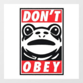 Don't Obey Funny Frog Resist No King USA ウィンドウサイン (シート)