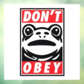 Don't Obey Funny Frog Resist No King USA ウィンドウサイン (シート3)