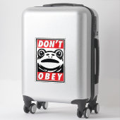 Don't Obey Funny Frog Resist No King USA シール (スーツケース)