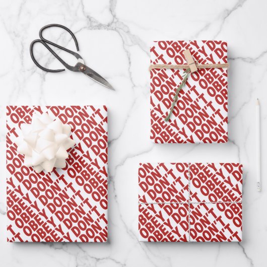 Don't Obey Portland Frog Protest ラッピングペーパーシート (正面)