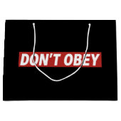 Don't Obey Portland Frog Protest ラージペーパーバッグ (正面)