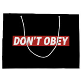 Don't Obey Portland Frog Protest ラージペーパーバッグ (裏面)