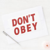 Don't Obey Portland Frog Protest 長方形シール (封筒)
