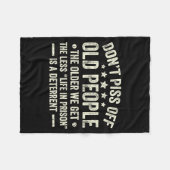 Don't Off Old People The Older We Get The Less Lif フリースブランケット (正面(横))