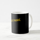 Don't Panicおもしろい引用文 コーヒーマグカップ (正面右)