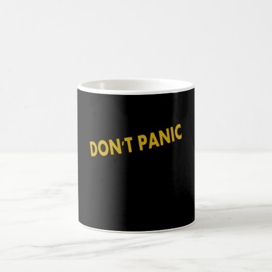 Don't Panicおもしろい引用文 コーヒーマグカップ (中央)