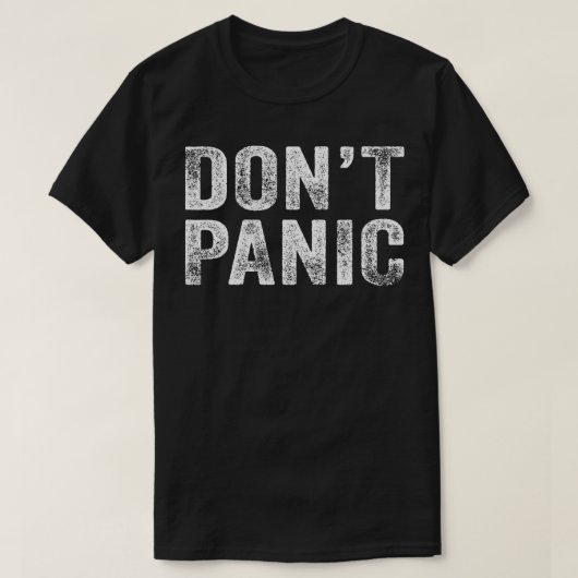 Dont Panicヴィンテージ動揺して皮肉リトおもしろいル Tシャツ (デザイン正面)