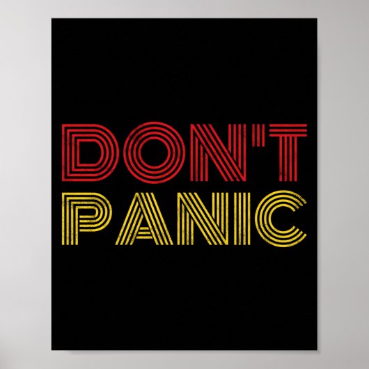 Don't Panic ビンテージ ダサTシャツ 長袖 ポスター (正面)