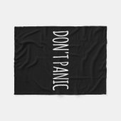 Don't Panic  フリースブランケット (正面(横))
