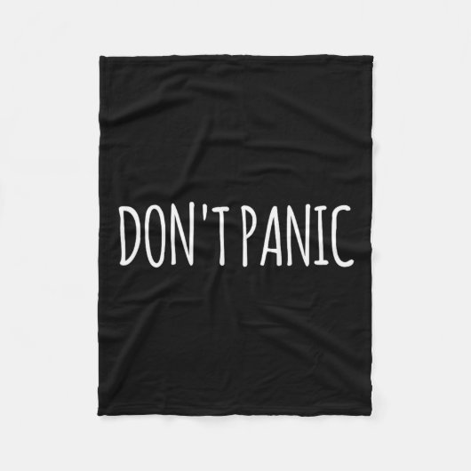 Don't Panic  フリースブランケット (正面)