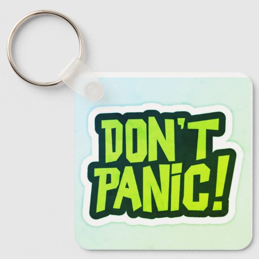 Don't Panic プレミアムデザイン キーチェーン (正面)