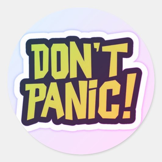 Don't Panic プレミアムデザイン ラウンドシール (正面)