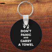 Don't Panic And Carry A Towel - Towel Day May 25th キーホルダー (正面)
