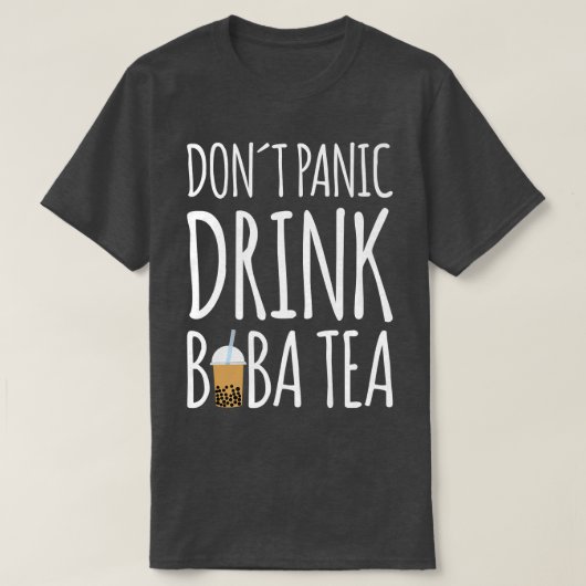 Dont Panic Drink Boba Tea Bubble Tea Premium Tシャツ (デザイン正面)