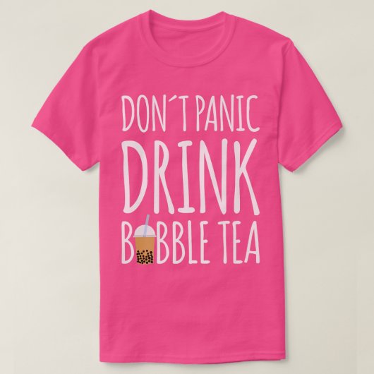 Dont Panic Drink Bubble Tea Boba Tea Premium Tシャツ (デザイン正面)