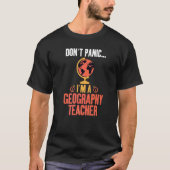 Dont Panic Im地理先生地理学者 Tシャツ (正面)